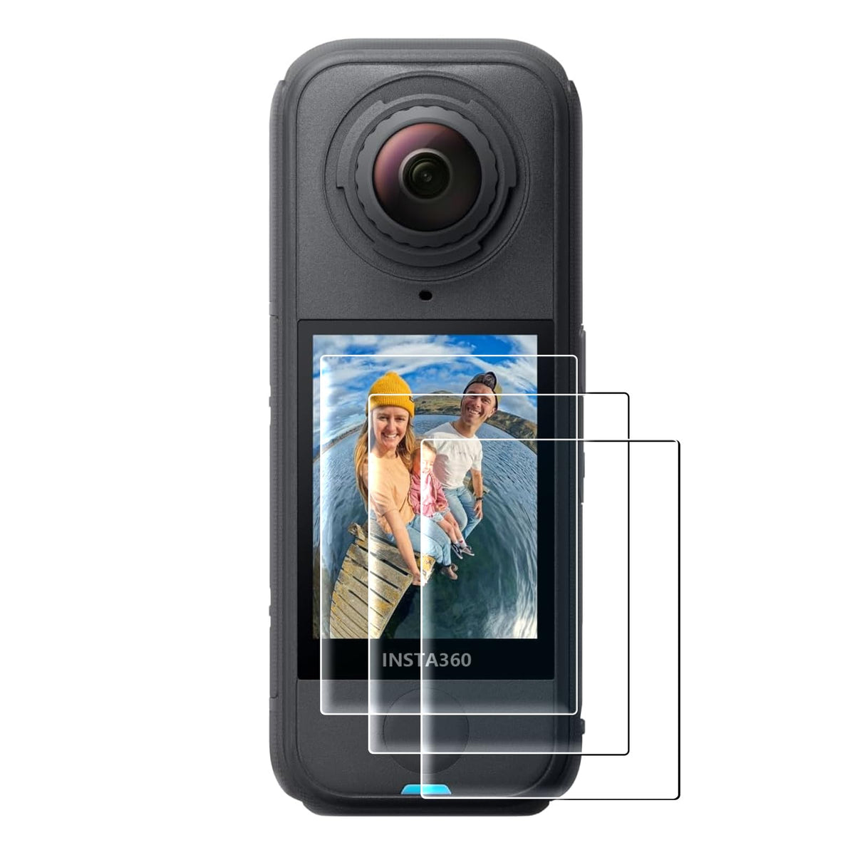HASTHIP® Protector de Pantalla para Insta360 X4 Air (Paquete de 3),Vidrio Templado 9H Ultra HD,Película Protectora LCD Transparente,Resistente a Arañazos y Fácil Instalar