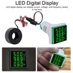 HASTHIP® Multímetro Digital LED 3 en 1 60‑500V 0‑100A Medidor de Corriente Voltaje Frecuencia CA Pantalla Retroiluminada Indicador de Señal Profesional Tester Medición Precisa