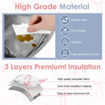 HASTHIP Insulated Lunch Tote Bag for Work and Picnic featuring Ribbon Bow Print 25x15.5x21cm