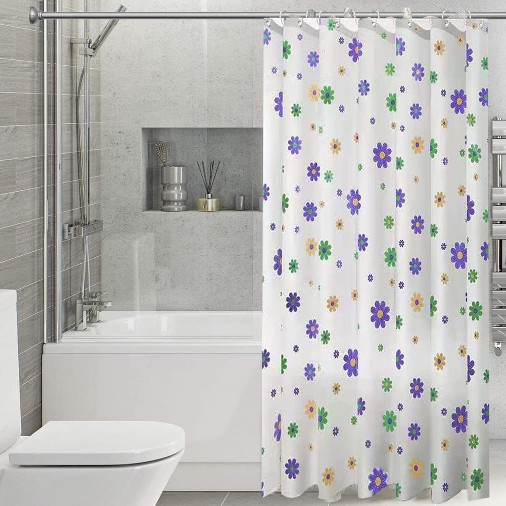HD Printed Shower Curtain for Bathroom Shower Curtain with Metal Hooks Creative Printed Pattern Bathtub Curtain(1.8m*1.8m)