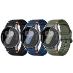 HASTHIP® Correa Deportiva 3 Pack Compatible con Samsung Galaxy Watch 7 Bandas 44mm 40mm, Pulsera Repuesto Suave y Transpirable para Smartwatch