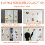 HASTHIP Magnetic Photo Display for Fridge with Full Magnetic Backing 6Pcs 4.8x6.3 Frames | Reusable Photo Holder Set