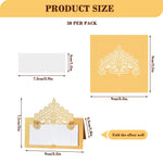 HASTHIP Place Cards for Wedding and Banquet Table Settings featuring 50 Foldable Gold Holders