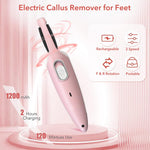 Callus Remover for Feet Electric USB Rechargeable Cordless Foot for Callus & Dead Skin Removal Ajustable Power Cordless Pedicure Device for Foot Callus & Feet Care