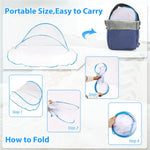HASTHIP Foldable Mosquito Net for Single Bed with Arch Frame and Storage Bag 80×140×56 cm