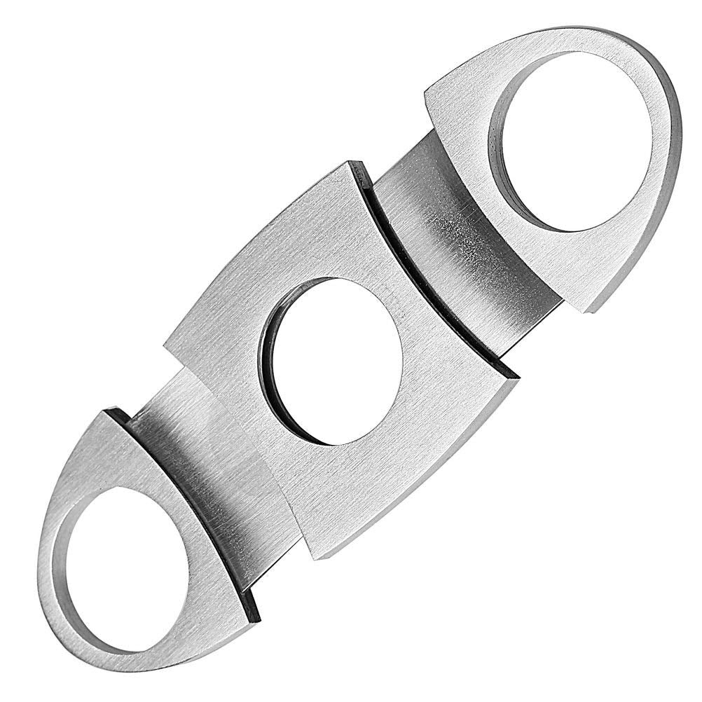 HASTHIP Cigar Cutter for Pocket Use with Double Guillotine Blades and Stainless Steel | 2PCS
