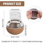 HASTHIP Chair Leg Floor Protector 4pcs for Hardwood Floors with Anti Slip Felt Pads | Transparent Brown Silicone Caps