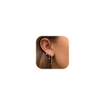 HASTHIP® Juego de 3 Pares de Pendientes para Mujer,Stud y Aros Plata con Estrellas y Lunas,Pendientes Combinados para Múltiples Perforaciones Diseño Moderno e Hipoalergénico