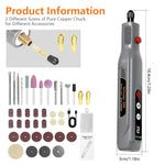 HASTHIP Mini Cordless Rotary Tool Kit for Sanding and Engraving with 39 Accessories | 2000mAh Battery and LED Light