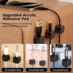 HASTHIP Magnetic Cable Organizer 6Pcs for Desk and Wall featuring Magnetic Closure | Self Adhesive Cord Holder for Home Office