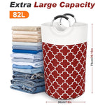 HASTHIP Laundry Basket for Home and College with Foam Grip Aluminum Handles | 82L Foldable Waterproof Hamper