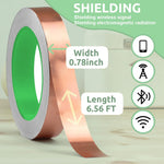 HASTHIP Copper Foil Tape for Wrapping and Insulating Wire featuring Self Adhesive Conductive 2CM x 20M | Heat Resistant for Automotive and Electronic Use