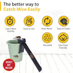 HASTHIP Mouse Trap for Mice and Small Rodents with Auto Reset Teeterboard | Humane Reusable Bucket Catcher