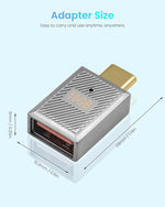 USB C to USB OTG Adapter USB C Male to USB A Female USB 3.1 Adapter Support 120W Fast Charing & 10Gbps Data Transmission Type C Charging Adapter for Phone, Tablet, PC, Laptop