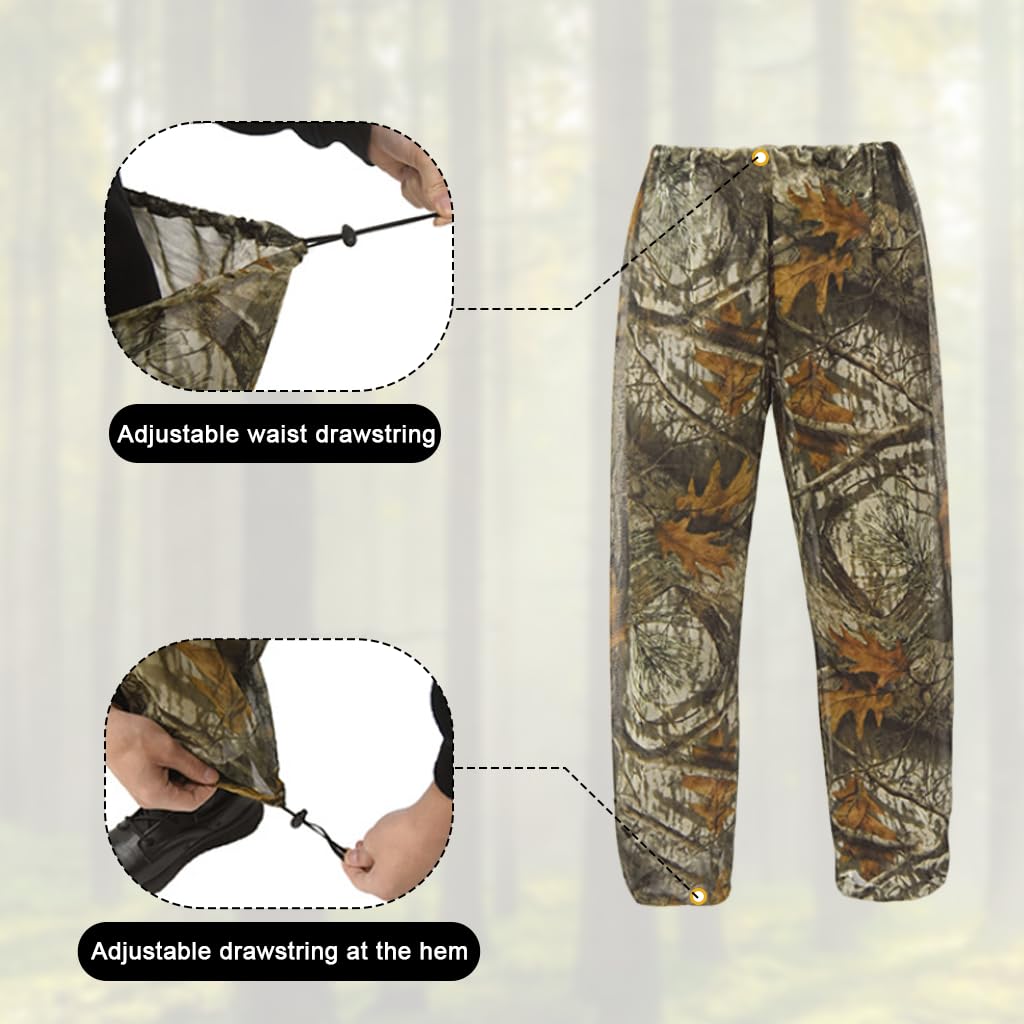 HASTHIP Bee Suit for Camping and Jungle Work with Ventilated Hood | Woodland Camo XL XXL