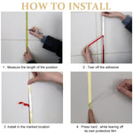 HASTHIP Metal Trim Wall Strip with Self‑Adhesive Backing and 0.3mm Thickness | 16.4ft 201 Stainless Steel Gold Finish
