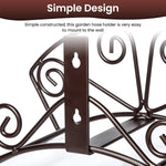 HASTHIP Garden Hose Hanger for Wall Mounting with Cast Iron Hook 33.5x14.5x17.8cm | Rustproof Outdoor Storage