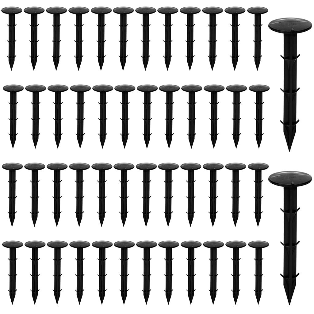 50 Pcs Landscape Staples for Securing Landscape Fabric, Ground Cover or Drip Irrigation Tubing, Anti-UV Plastic Garden Stakes Staples Securing Pegs (11cm)