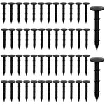 50 Pcs Landscape Staples for Securing Landscape Fabric, Ground Cover or Drip Irrigation Tubing, Anti-UV Plastic Garden Stakes Staples Securing Pegs (11cm)
