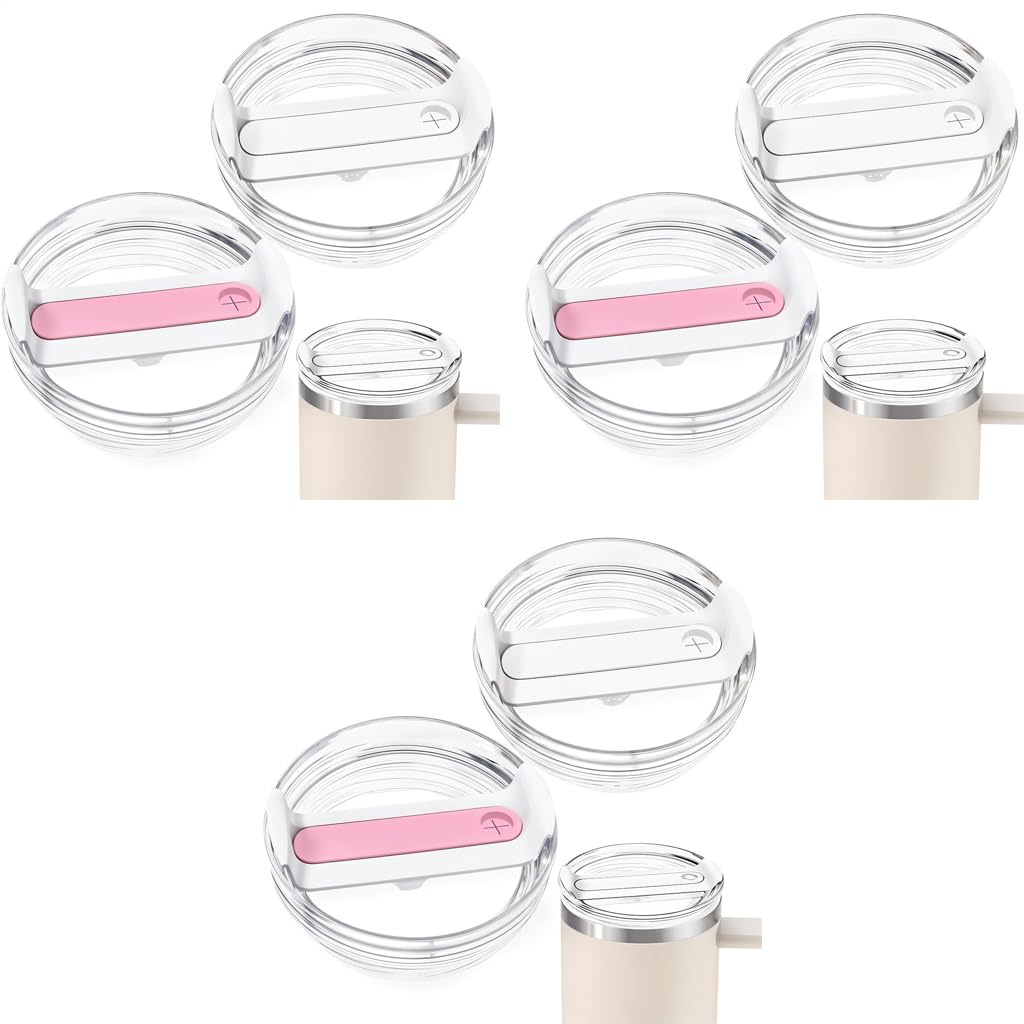 HASTHIP Replacement Lid for Stanley 40oz Tumbler Cup with Leak Proof Straw Hole | 6PCS Set