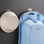 HASTHIP® 2Pcs Wash Basin Hooks, Adhesive Washbasin, Wall Mounted Washbasin Hanger, Metal Robe and Towel Hook, Multifunctional Basin Hanger Siding Hook for Kitchen Bathroom Toilet