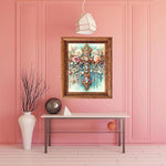 HASTHIP Diamond Art Painting Kit for Home Decor with Tools and Canvas 11.8x15.7 in | DIY Rose Cross Design