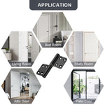 HASTHIP Door Hinges Kit for Cabinets and Furniture with Dual Panel Design and Screw Pack | Pre Punched Aluminum Hinges for Silent Smooth Operation
