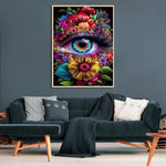 HASTHIP Diamond Painting Kit for Home Wall Art with 12x16 in Eye Design | 2 PCS Set
