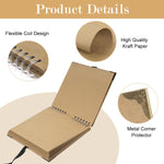 HASTHIP Scrapbook Album for DIY Memories with 60 Blank 8x8 Pages and Ribbon Tie Closure | Brown Keepsake Gift