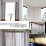 HASTHIP Ceiling Curtain Track for Flexible Room Layouts with 9.6ft System | All Accessories Included