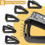 HASTHIP Foot Rest Under Desk for Office Chair with Massage Rollers and Adjustable Height | Black
