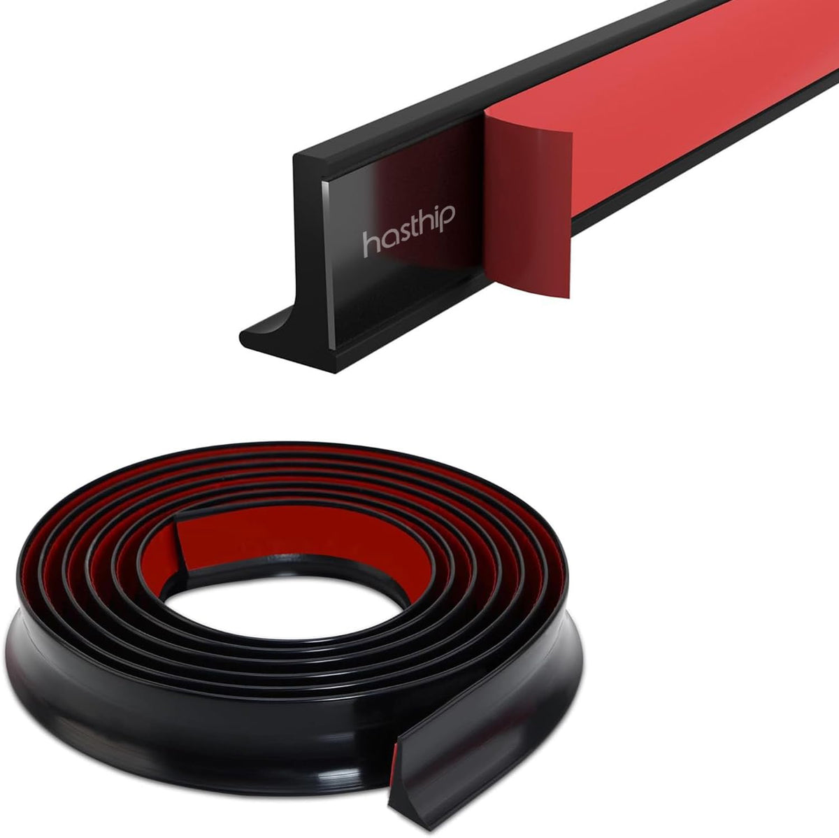 HASTHIP Silicone Water Stopper for Shower with 39 in Self Adhesive Barrier Strip | Bendable TPE Threshold