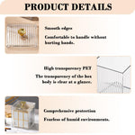 HASTHIP Clear Acrylic Storage Box for Makeup Essentials with Lids 9.5x8.4cm | Dustproof Dispenser