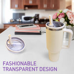 HASTHIP Drinking Straw Lids for 40Oz Tumbler Water Bottle featuring Folding Nozzle | Leak-Proof Design