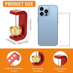 HASTHIP Metal Door Chime for Home and Shop with Magnetic Mount and Brass Bell | Red Decor