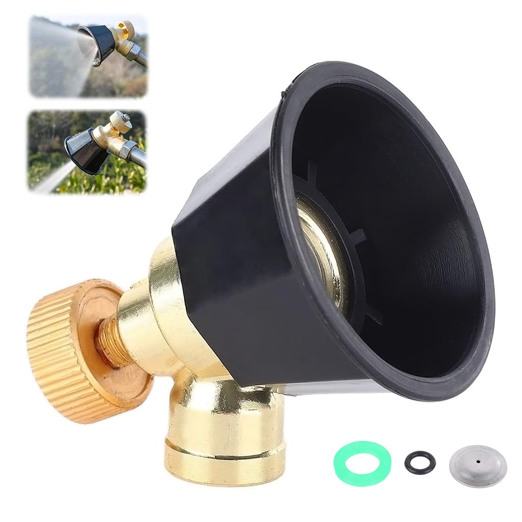 HASTHIP Brass Sprayer Nozzle for Garden and Agriculture with 2 Spray Modes featuring Windproof Cap