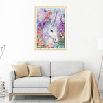 DIY 5D Full Drill Diamond Painting, Rhinestone Pasted Cross Stitch Blue Owl Pattern for Home Wall Decoration (Unicorn 2)