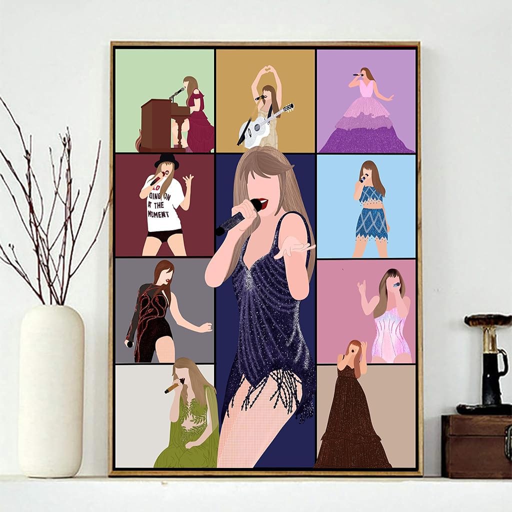 HASTHIP DIY Diamond Painting Kit for Wall Decor featuring 10 Look Outline Design 11.8x15.7 in 2PCS