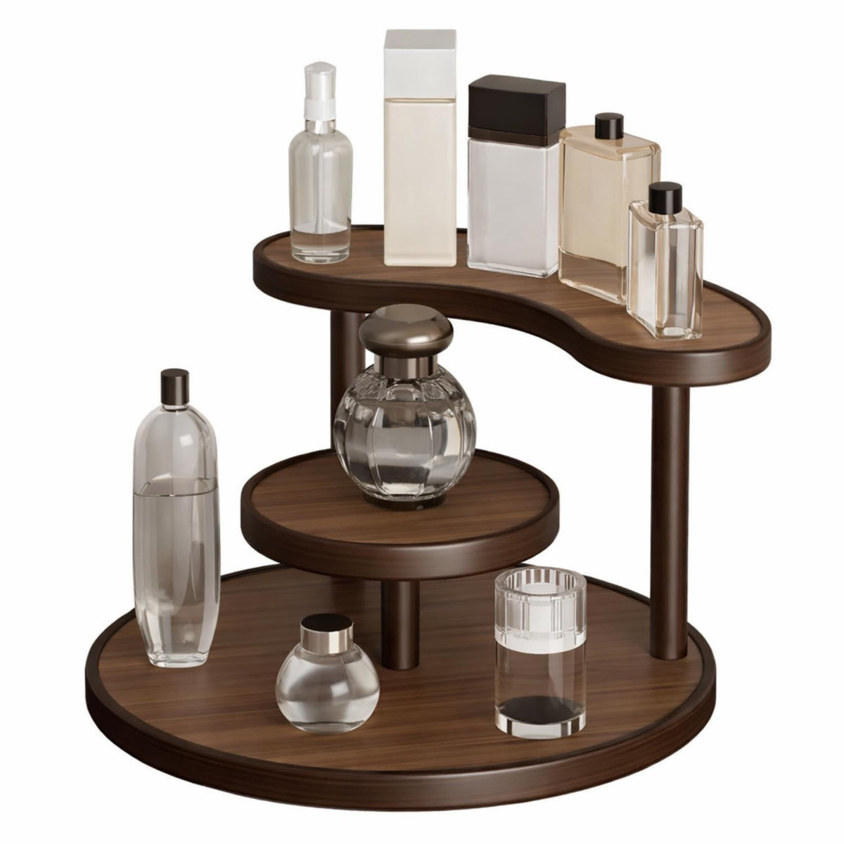 HASTHIP® Wooden Display Organizer Stand, Bamboo Vanity Organizer