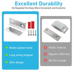 HASTHIP Cabinet Magnetic Catch for Doors and Drawers featuring 15lb Force & Adhesive Mount | Stainless Steel Ultra Thin Latch 12 Pack