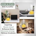 HASTHIP Mini Air Humidifier for Home and Office with 300ml Tank & Ultrasonic Mist | Warm LED Light