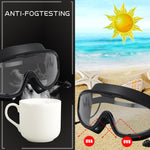 Proberos® Adult Swim Goggles, Big Frame Competition Professional Swim Goggles Swimming with Waterproof Earplugs, Leakproof Anti-fog UV Protection Diving Goggles for Surfing, Kayaking, Black