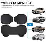 HASTHIP® 3Pcs Breathable Car Seat Covers Full Set Front & Rear Seat Covers with Anti-Slip Silicone Backing, Storage Pouches, Durable Car Seat Cushions Stylish Universal Seat Cover for Car