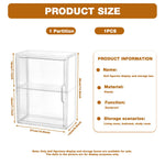 HASTHIP PET Display Box for 4'' Collectible Figures with Double Layer Closet and Door | Clear Sealed 27x14x36cm Stand for Desk or Wall