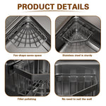 HASTHIP Stainless Steel Kitchen Sink Organizer for Bathroom and Kitchen | 5.27x5.27x3.54 in Rust‑Resistant Multi‑Compartment Design