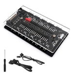 HASTHIP® Concentrador ARGB y PWM de 10 Puertos,Divisor 1 a 10 para Ventiladores 5V 3PIN RGB Direccionable,Hub Adaptador Magnético con Conexión SATA Controlador de Ventiladores PC para