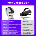HASTHIP® Correa Elite Ajustable para Meta Quest 3/3S, Reemplazo Ligero y Ergonómico de Alta Durabilidad, Accesorio de Realidad Virtual Compatible (No Incluye Casco VR)