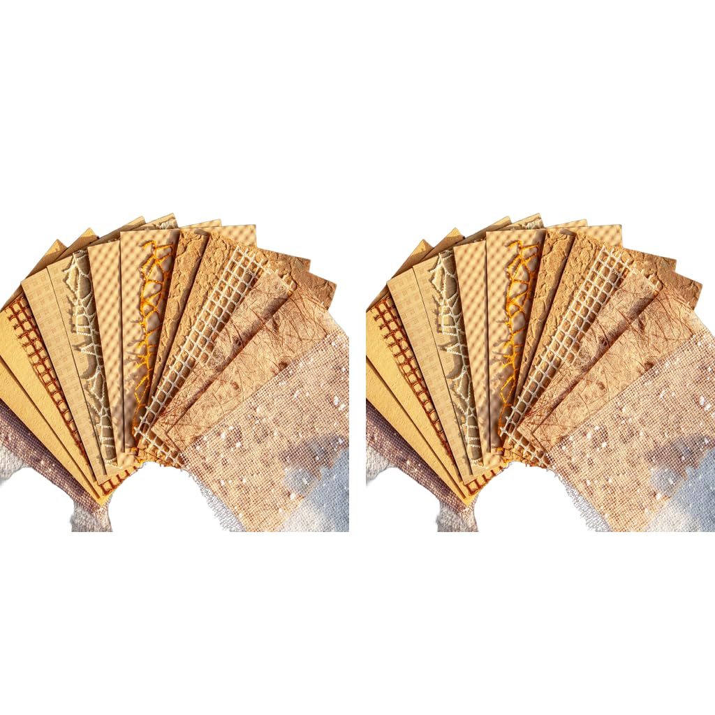 HASTHIP Scrapbook Paper Set for Journaling and Card Making with 32 Sheets 10x14 cm Brown