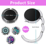 HASTHIP Bag Hanger for Desk and Table with Folding Hook Design | 3Pcs Aluminum Alloy Set