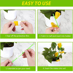 HASTHIP Sticky Bug Trap Strips for Planter Pots with Sticks 10 Count 3.3x3.3cm | Yellow Decorative Pest Control